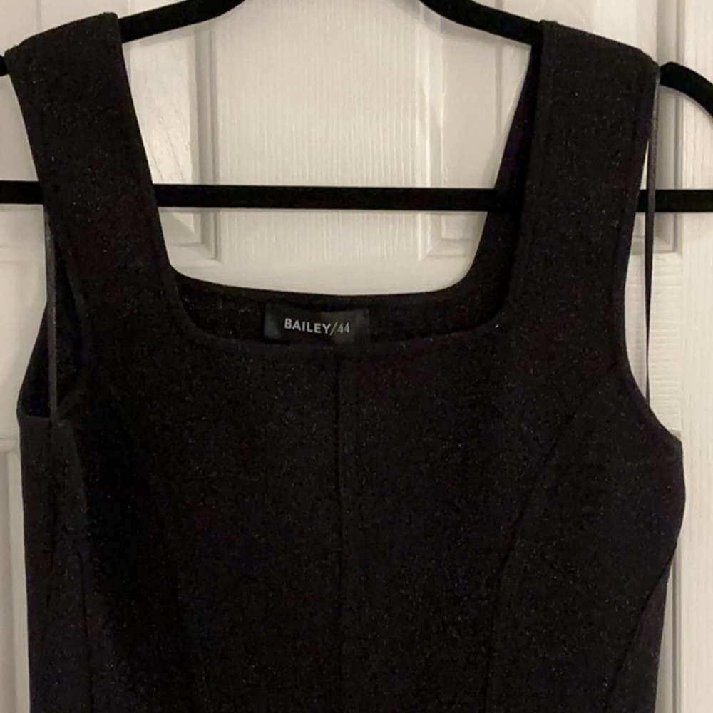 NWOT Bailey 44 Black Metallic Corset Top